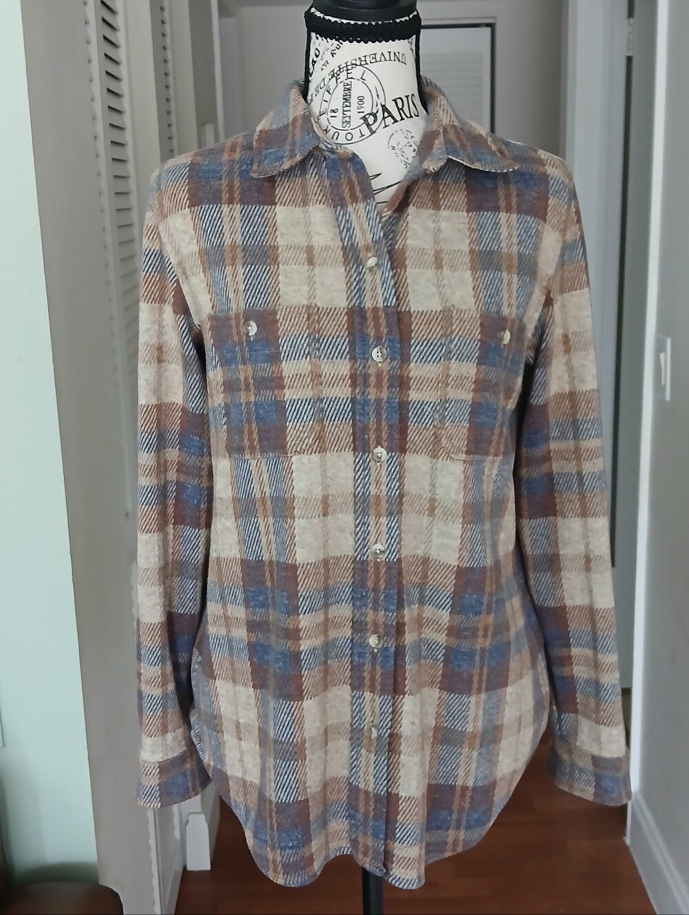 Faherty Legend Sweater Shirt Womens Bozeman Plaid Pattern